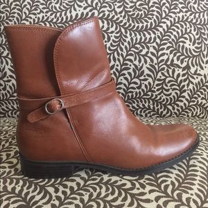 Brown Leather Ankle Booties